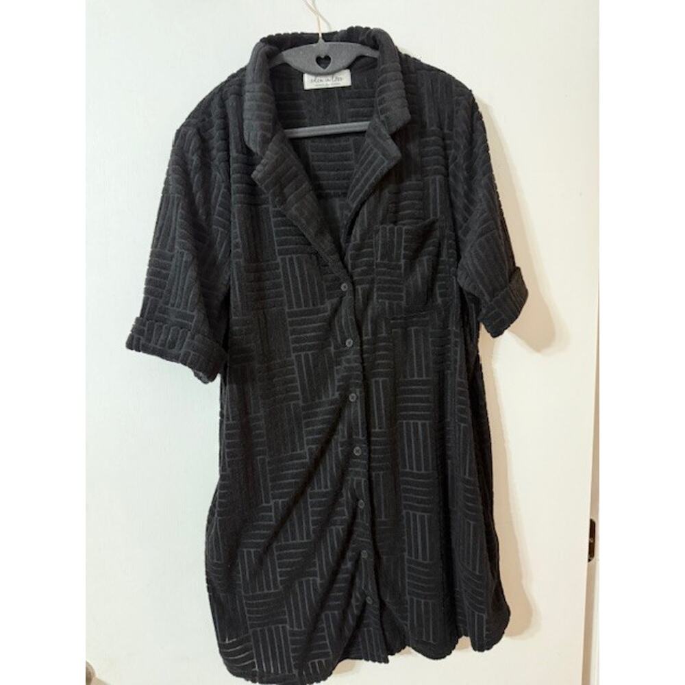 Eden in Love Women's Cuff Sleeve Terry Dress Cover Up - Size M/L